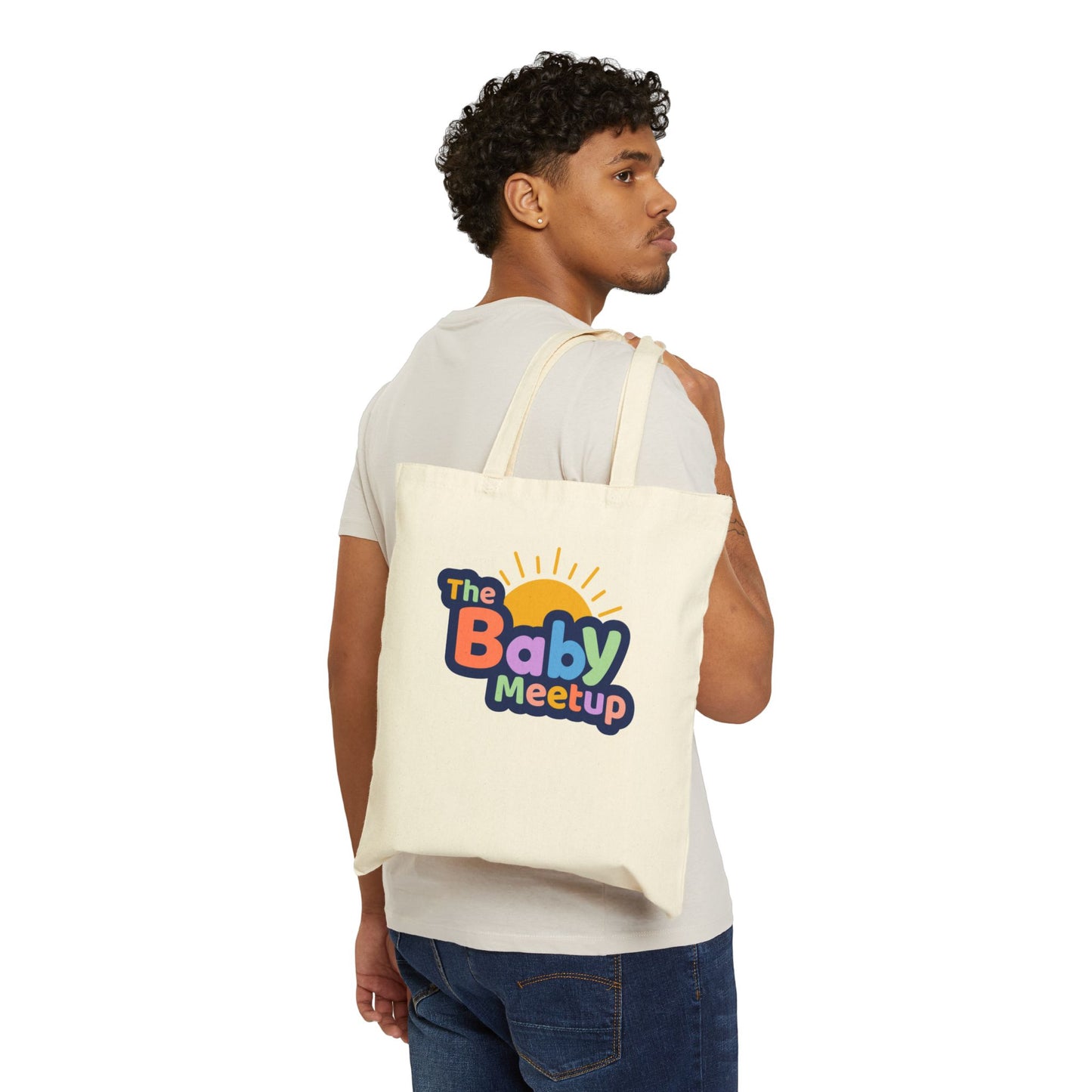The Baby Meetup Cotton Canvas Tote Bag - Perfect for Parenting Events and Baby Showers